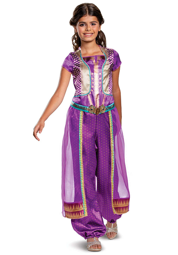 Jasmine Purple Classic Aladdin Live Action Child Costume