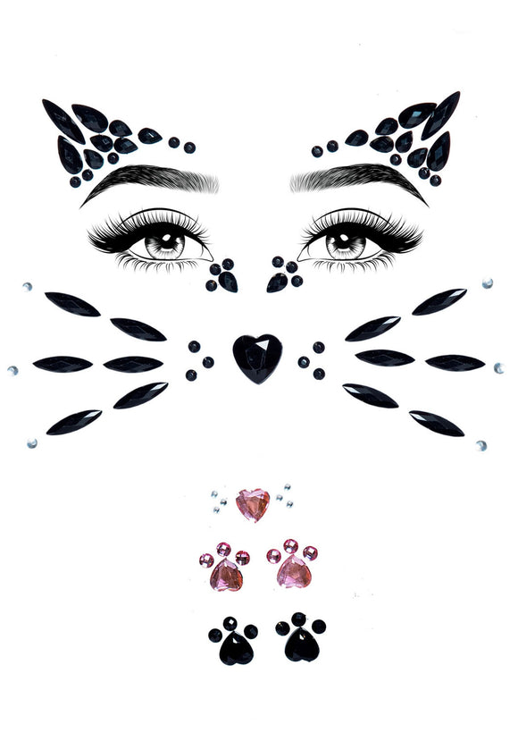 Adhesive Animal Face Jewel Kit