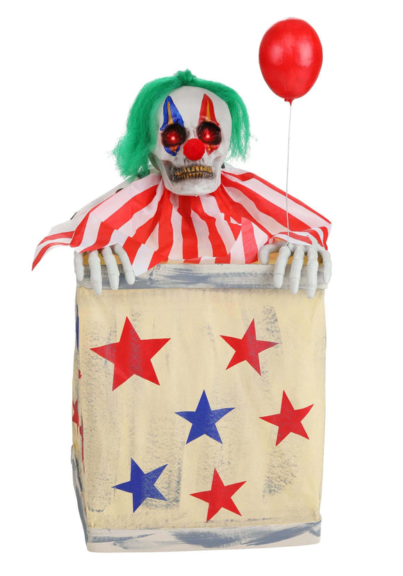 Animated Evil Clown in Box Prop
