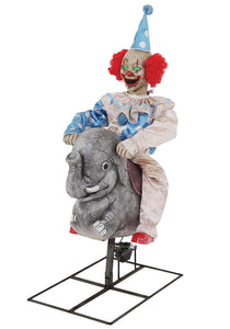 Animated Rocking Clown & Elephant Decoration