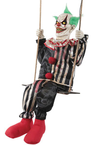 Swinging Animated Chuckles Evil Clown Prop