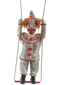 Swinging Happy Clown Animated Doll