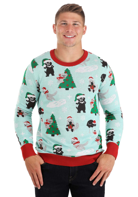 Adult Australian Animals Ugly Christmas Sweater