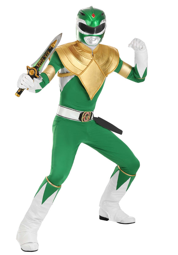 Authentic Power Rangers Green Ranger Adult Costume