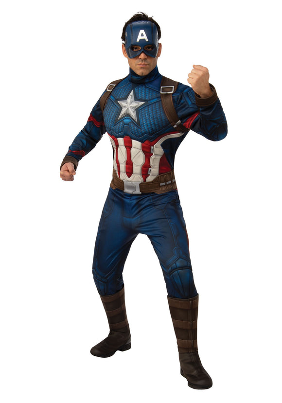 Avengers Endgame Deluxe Captain America Costume for Men