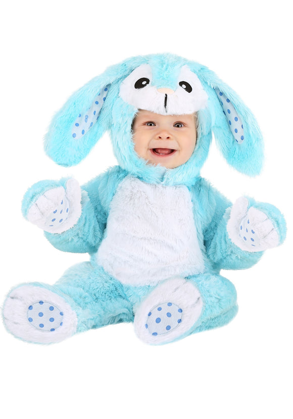Fluffy Blue Bunny Costume for Babies