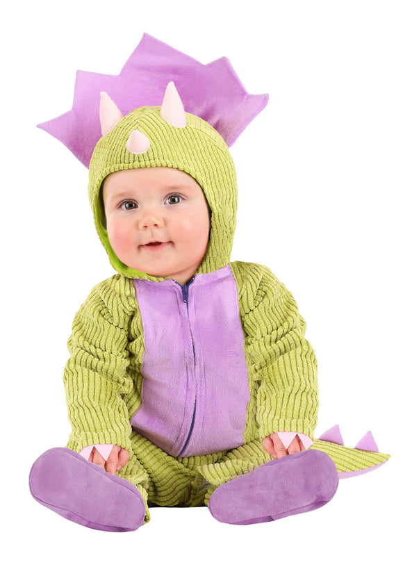 Purple Triceratops Baby Costume