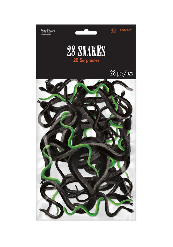 28 Plastic Snakes in a Bag