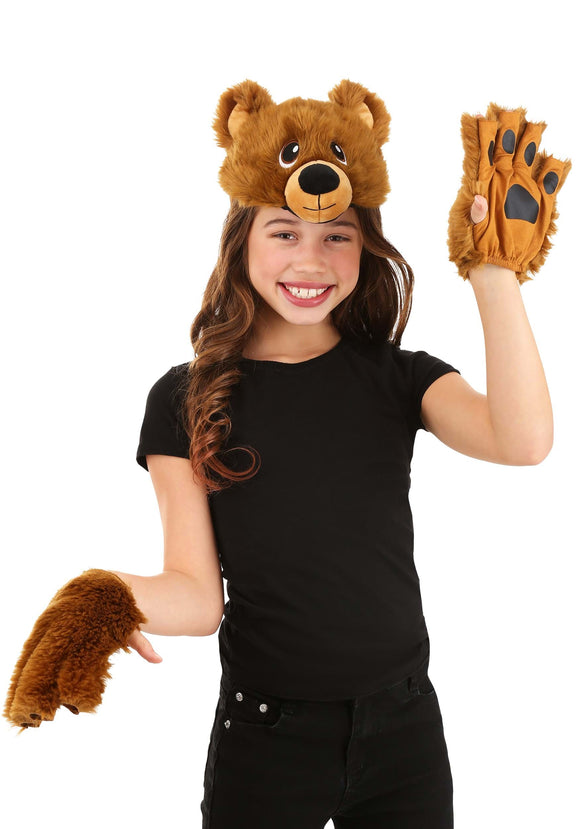 Bear Soft Headband & Paws Costume Kit