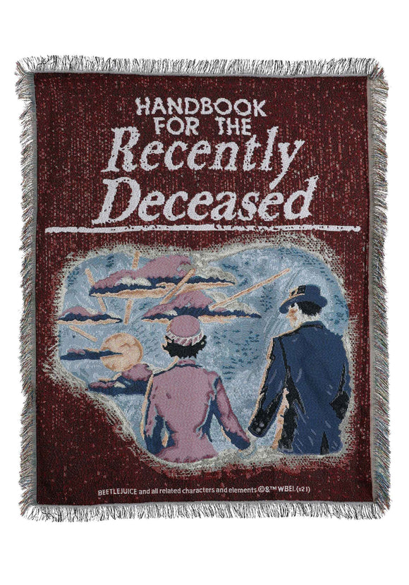 Beetlejuice Handbook for the Recently Deceased Tapestry Blanket