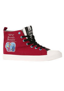 Beetlejuice Recently Deceased Maroon Unisex Sneakers