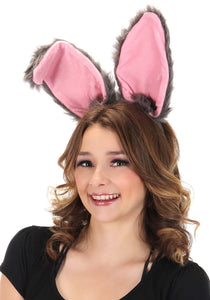 Bendy Bunny Ears Gray Headband