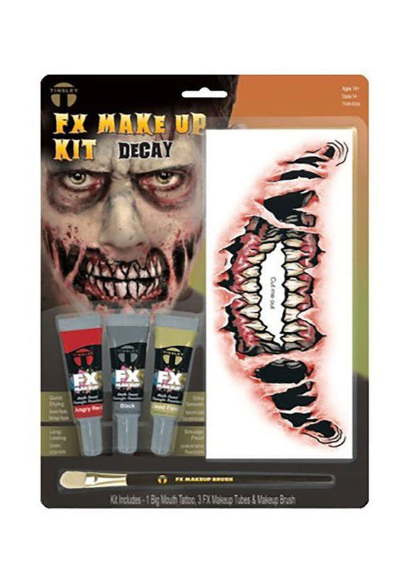 Temporary Big Mouth Decay Face Tattoo