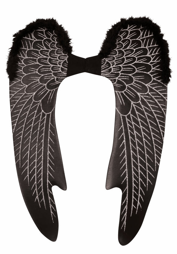 Black Angel Wings Large