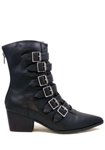 Black Buckle Women's Boots