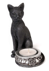 Black Cat Tea Light Candle Holder