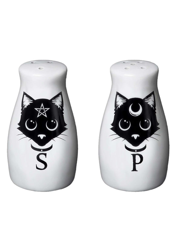 Black Cats Salt & Pepper Shaker Set