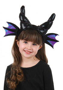 Plush Headband Black Dragon Horns