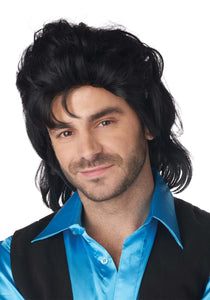 Black Mullet Men's Wig