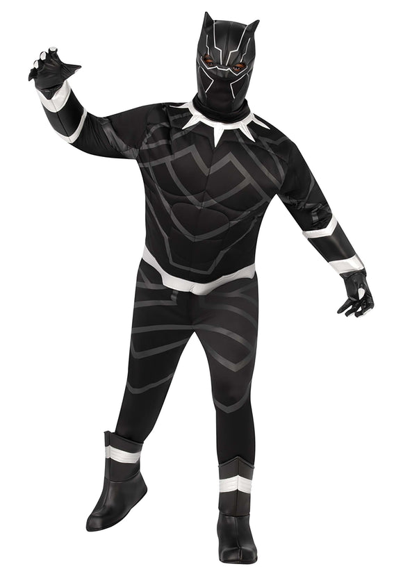 Men's Black Panther Plus Size Premium Costume