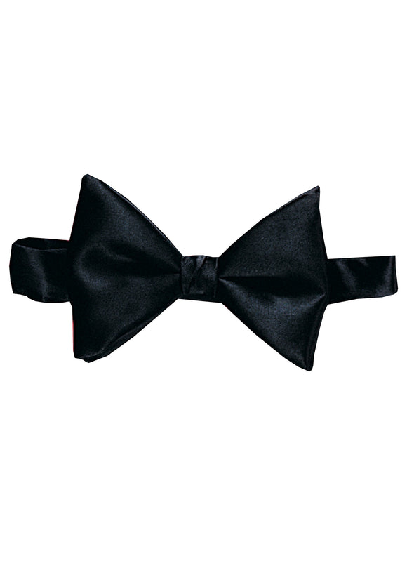 Black Satin Bowtie