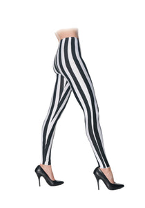 Black & White Striped Leggings