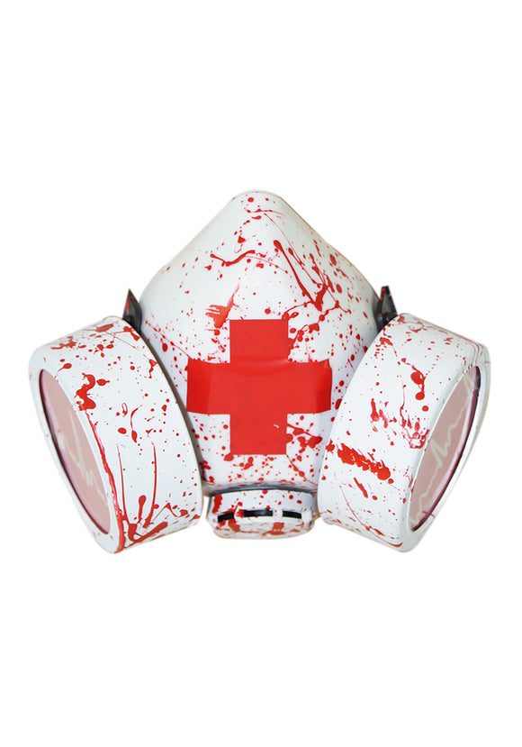 Bloody RedCross Gas Mask for Halloween