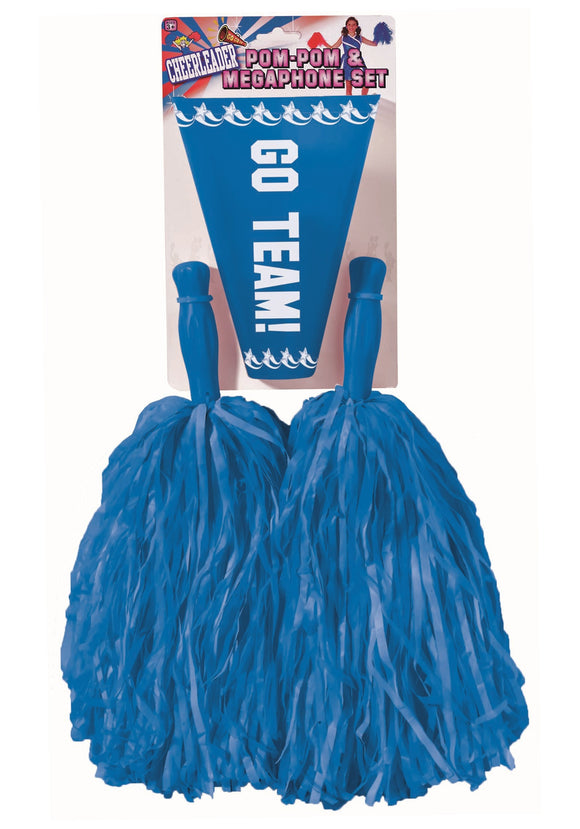 Blue Pom Pom and Megaphone