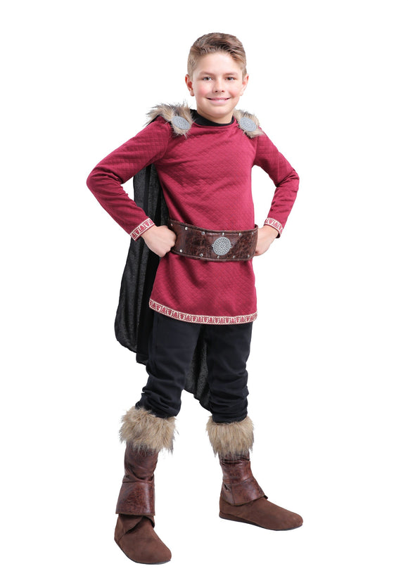 Burgundy Viking Costume for Boys