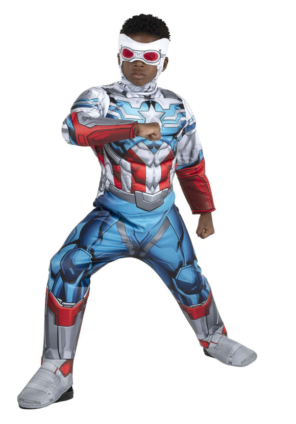 Captain America Falcon Costume for Boys
