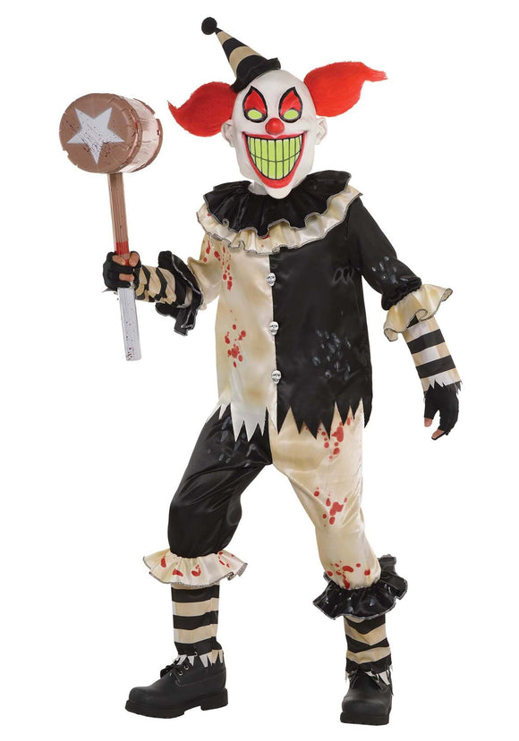 Carnival Nightmare Evil Clown Boy's Costume