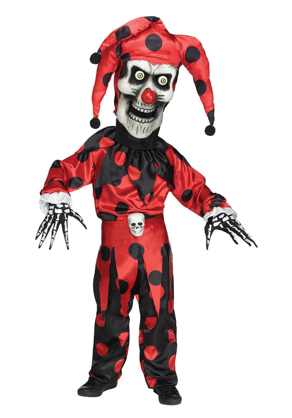 Evil Bobble Head Jester Costume for Boys