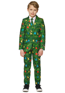 Boy's Green Christmas Tree Light Up Suit