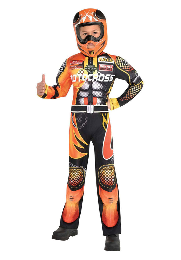 Boy's Motocross Driver Kids Costume