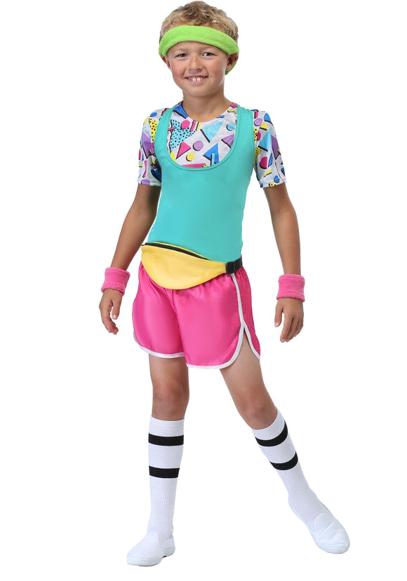 Boy's 80s Work It Out Costume