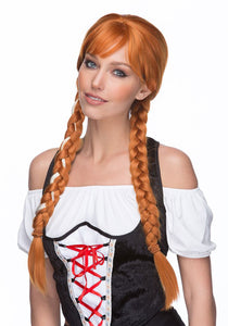 Orange Braided Princess Wig