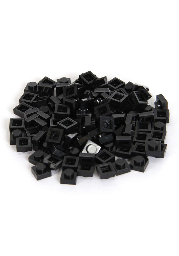Black Bricky Blocks 100 Pieces 1x1