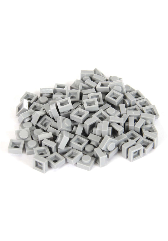 Gray Bricky Blocks 100 Pieces 1x1