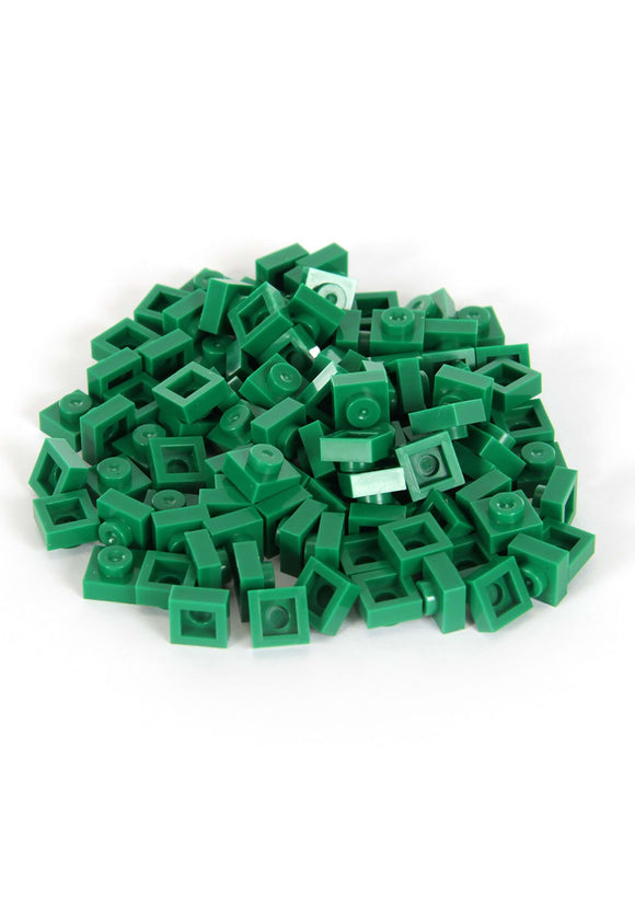 Green Bricky Blocks 100 Pieces 1x1
