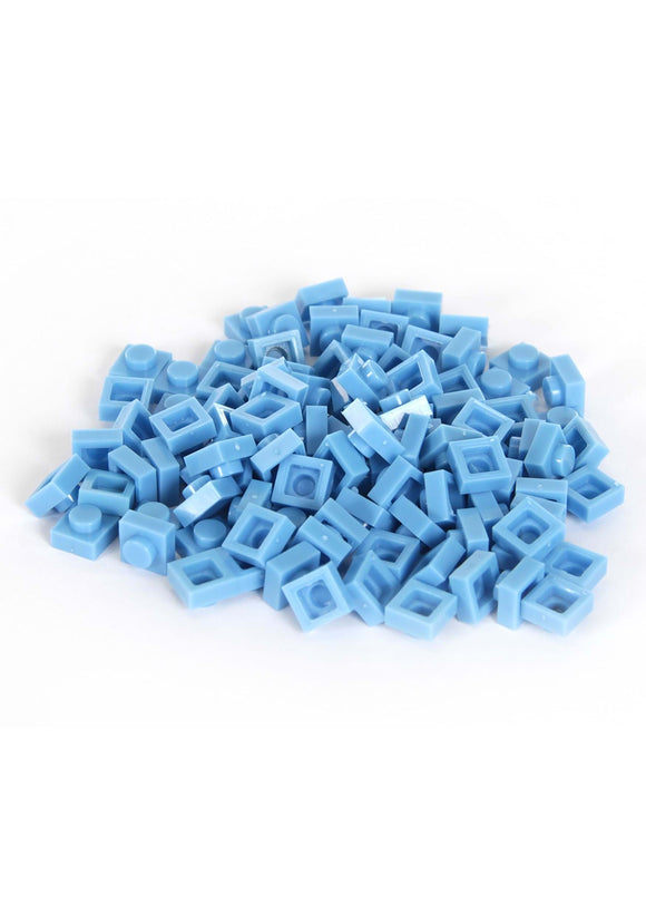 Light Blue Bricky Blocks 100 Pieces 1x1