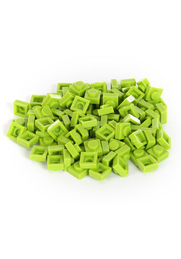 Lime Bricky Blocks 100 Pieces 1x1