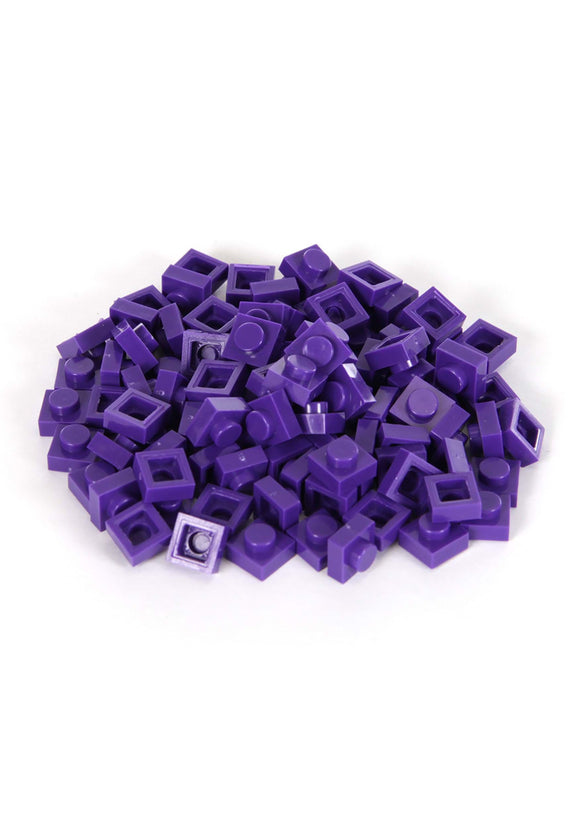 Purple Bricky Blocks 100 Pieces 1x1