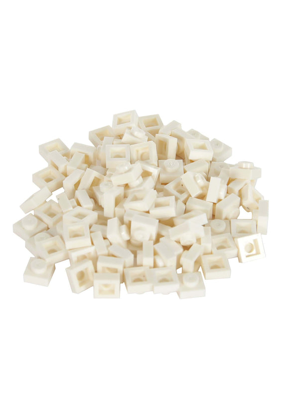 White Bricky Blocks 100 Pieces 1x1
