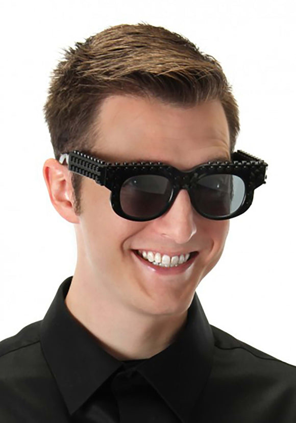 Black Bricky Blocks Glasses