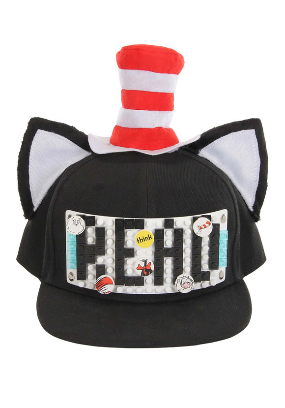 Bricky Blocks Build-On The Cat in the Hat Snapback Hat Kit