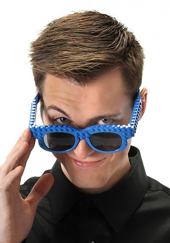 Blue Bricky Blocks Glasses