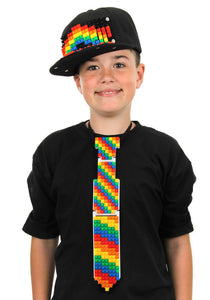 Bricky Blocks White Necktie