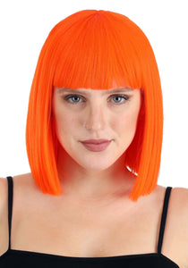 Adult Bright Orange Bob Wig