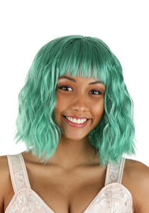 Bright Teal Women's Wavy Wig