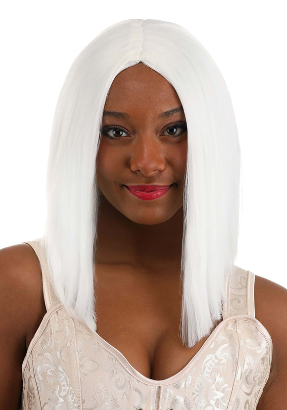 Bright White Long Bob Women's Wig